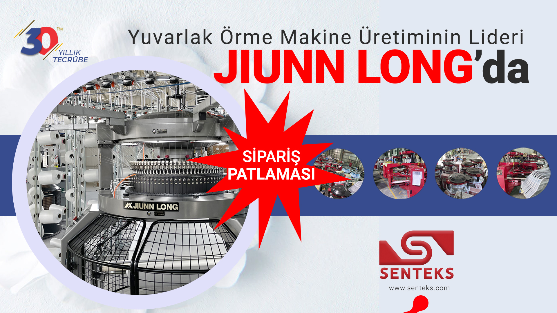 Yuvarlak Örme Makine Üretiminin Lideri JIUNN LONG’da sipariş patlaması